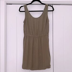 Olive Green Sleeveless Sun Dress